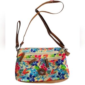 Stone Mountain Crossbody Bag floral good Condition2 Zip In Front